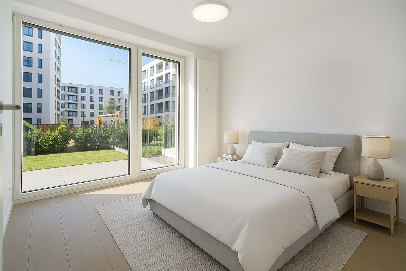 NA PREDAJ NOVOSTAVBA 2-izbový byt 62,38m2 s predzáhradkou, pivnicou a park. státím v projekte Prúdy, ul. Včelárska Trnava