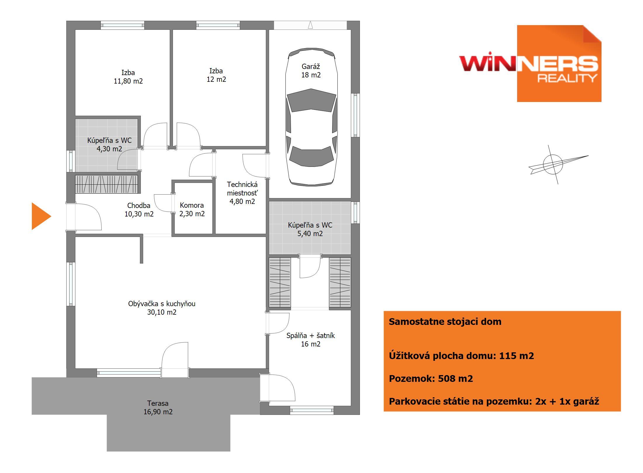 Predaj 4-izb. 115m2 RD novostavba s garážou a tep.čepadlom, 508m2 pozemok, Hrubá Borša, okr.Senec