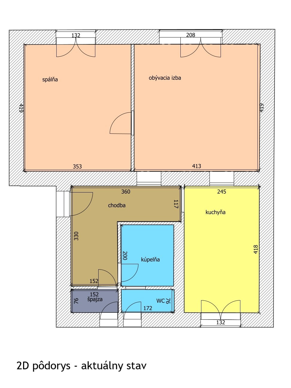 REZERVOVANÉ - 2 izbový byt Krupina, ul. Fr.Kráľa