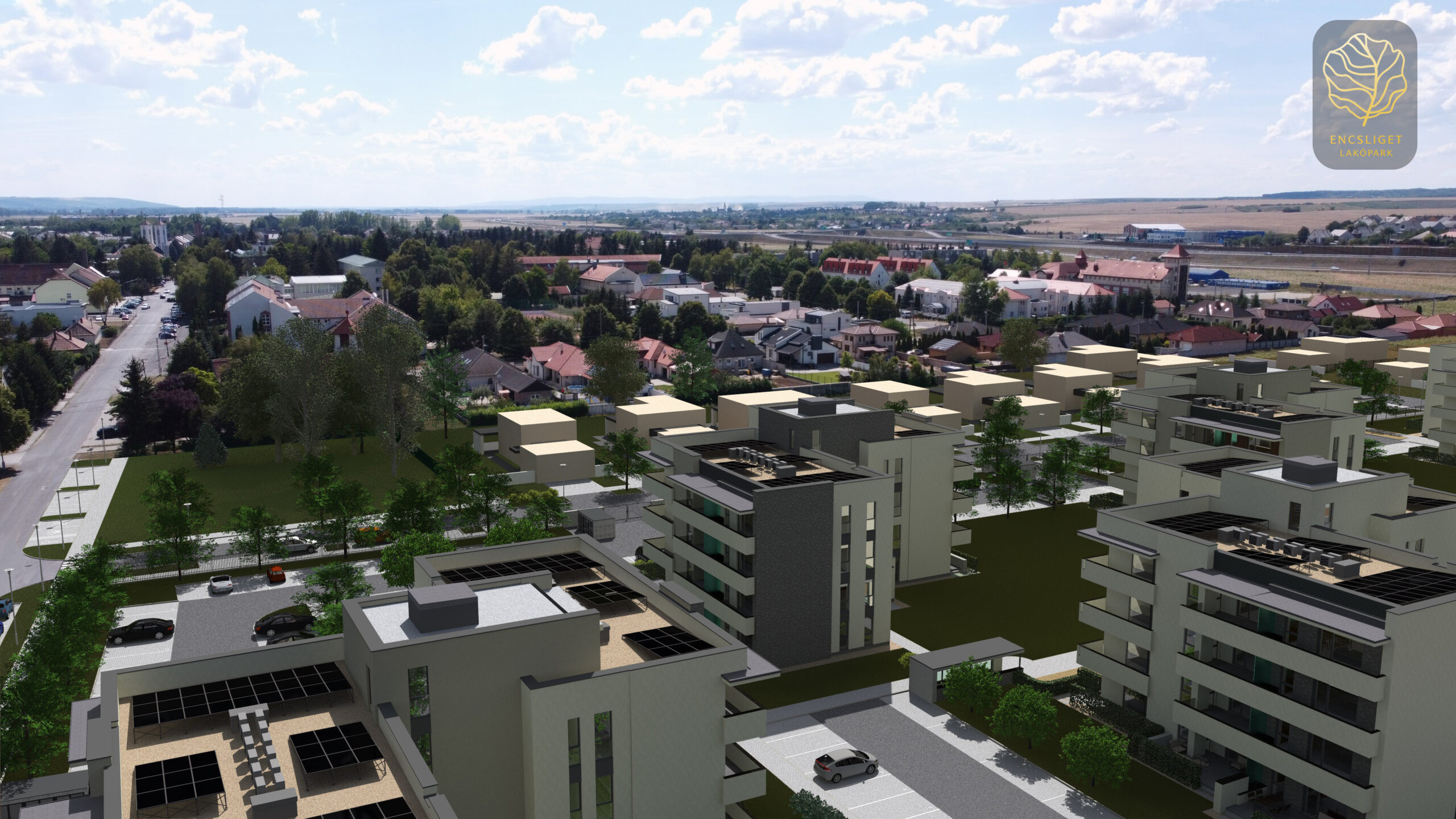 Pozemok so stavebným povolením na výstavbu 144 bytov v meste ENCS - Maďarsko, 30 minút od mesta Košice.