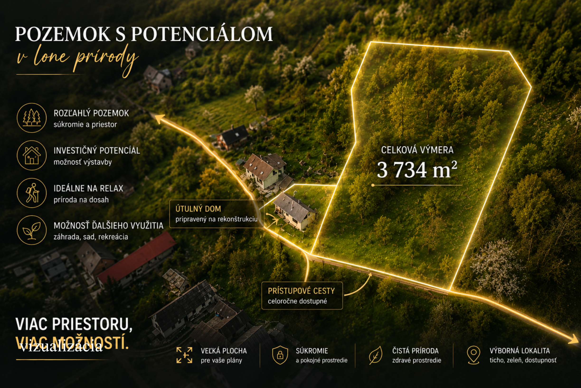 NA PREDAJ | Stavebný pozemok s potenciálom – Žarnovická Huta, Žarnovica