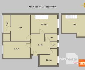Priestranný 3,5i tehlový byt v centre Košíc s uzavretým dvorom na Gorkého ul.