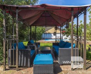 Predaj krásny vidiecky 5-izbový rodinný dom s bazénom so slanou vodou, 586 m2, Borský Mikuláš, okres Senica