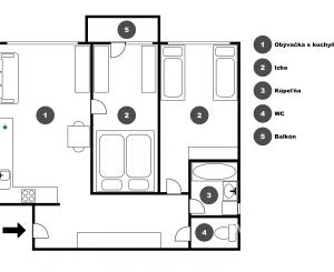 NA PRENÁJOM: Novostavba klimatizovaný 3-izb. byt 63,99m2 s garážovým parkovacím státím a pivnicou