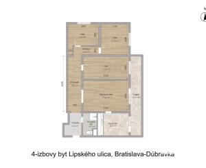 REZERVOVANÉ - Na predaj kompletne zrekonštruovaný 4-izbový byt, 93,30 m2, Lipského ulica, Bratislava-Dúbravka