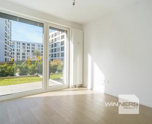 NA PREDAJ NOVOSTAVBA 2-izbový byt 62,38m2 s predzáhradkou, pivnicou a park. státím v projekte Prúdy, ul. Včelárska Trnava