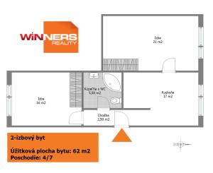 Prenájom: 2-izbový byt pri centre, Vilová, BA-Petržalka