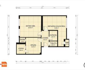 REZERVOVANÉ - Na predaj zrekonštruovaný 3-izbový s loggiou, 74,50 m2, Revúcka ulica, Bratislava-Nivy