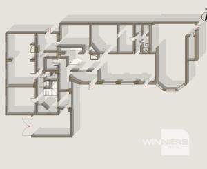 Na predaj samostatne stojaci rodinný dom v zadnej časti prepojený s prízemným domom, pozemok 1659 m2, Štúrova ulica, Skalica