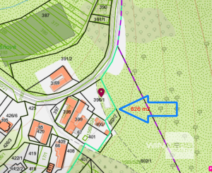 Predaj stavebného pozemku vo Višňovom, 826 m2