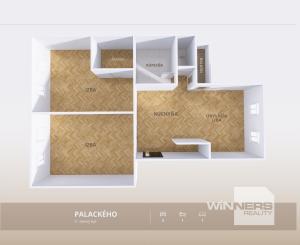 Tehlový 3 izbový byt 92 m2 po novej kompletnej rekonštrukcii s balkónom v centre mesta na ul. Palackého v Košiciach.