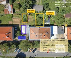 2,5 izb. byt s garážou a 2 záhradkami, Krupina