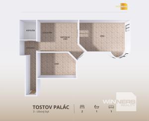 Jediný byt na predaj v unikátnom projekte Tostov Palác – národná kultúrna pamiatka v centre mesta Košice.