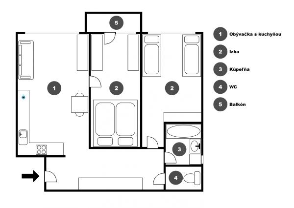 NA PRENÁJOM: Novostavba klimatizovaný 3-izb. byt 63,99m2 s garážovým parkovacím státím a pivnicou