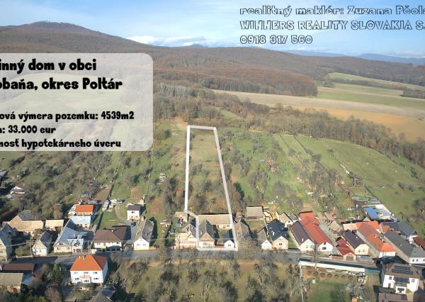 Cinobaňa - starší RD s pozemkom 4539m2