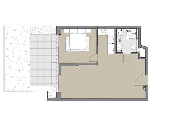 NA PREDAJ NOVOSTAVBA 2-izbový byt 62,38m2 s predzáhradkou, pivnicou a park. státím v projekte Prúdy, ul. Včelárska Trnava