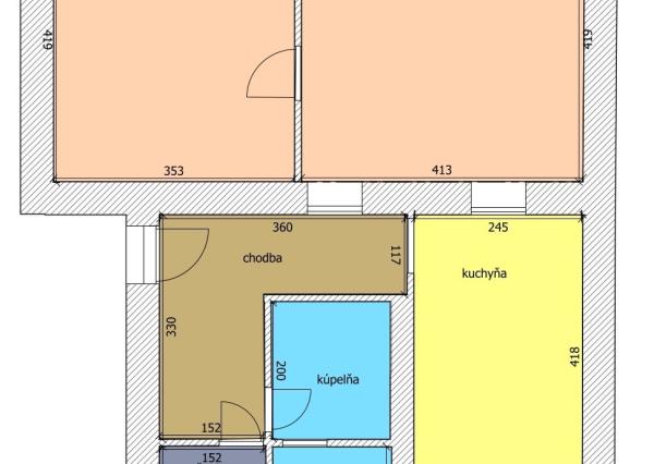 REZERVOVANÉ - 2 izbový byt Krupina, ul. Fr.Kráľa