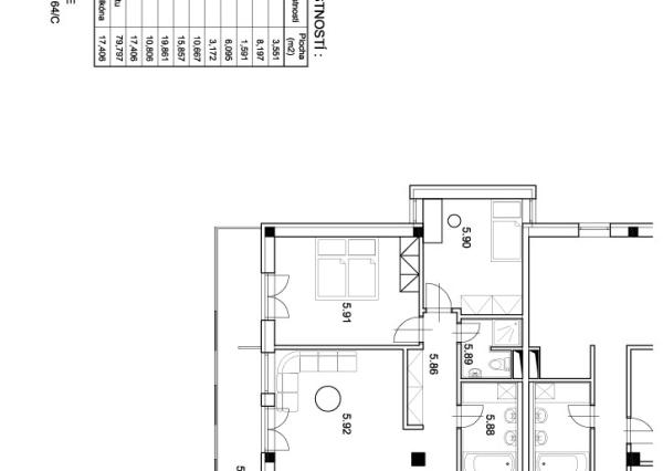 3-izbový, predaj, 80 m2, 2x parking, Borovicový háj, Popradská, Košice