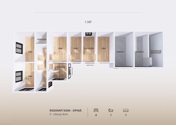 REZERVOVANÉ - Rodinný dom s 2 garážami na predaj, Opiná, Košice - okolie