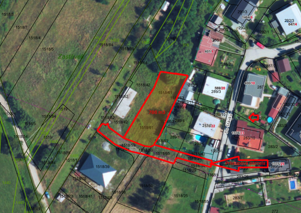Predaj investičného stavebného pozemku o výmere 786 m² – ulica Do Stávku,  Žilina – Trnové