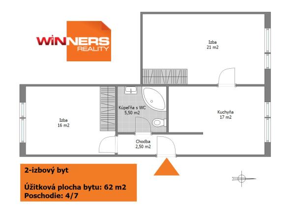 Prenájom: 2-izbový byt pri centre, Vilová, BA-Petržalka