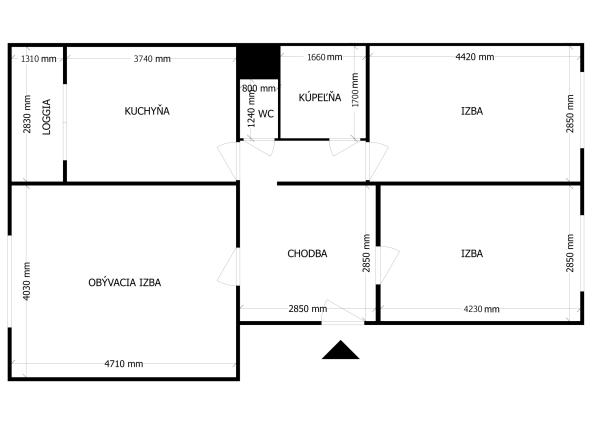 REZERVOVANÉ - Na predaj 3-izbový byt s loggiou – sídlisko Drieňová, Banská Štiavnica
