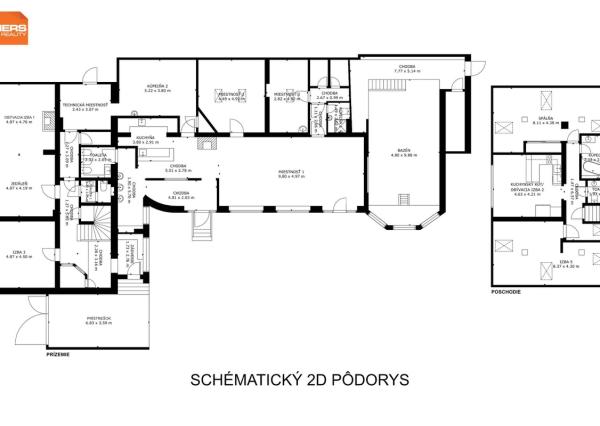 Na predaj samostatne stojaci rodinný dom v zadnej časti prepojený s prízemným domom, pozemok 1659 m2, Štúrova ulica, Skalica