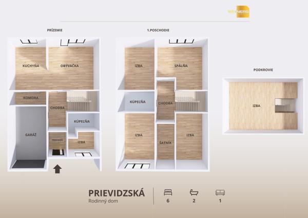 Ponúkam Vám na predaj priestranný rodinný dom v radovej zástavbe v mestskej časti Košice – Západ – Prievidzská ul.