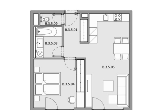 Ponúkam Vám 2i byt v novostavbe Čížik – Košice – Staré Mesto.