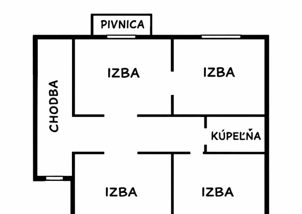 Na predaj tehlový • 4i RD v slepej ulici • Valaliky