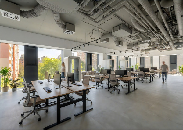 Moderný nebytový priestor open space o veľkosti 124,76 m2 v DUETT Business Residence na prenájom.