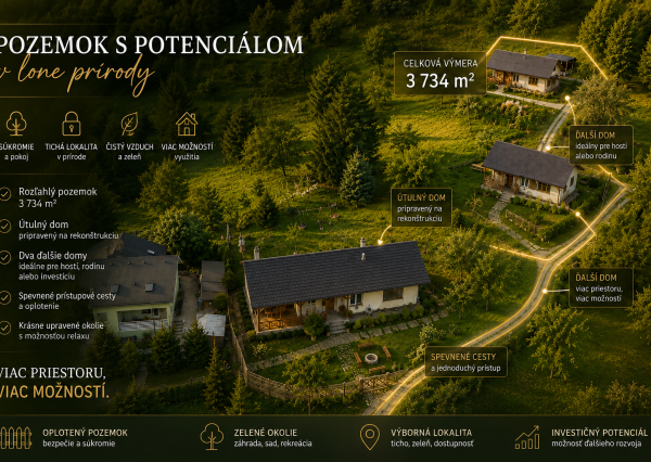 NA PREDAJ | Rodinný dom s investičným potenciálom – Žarnovická Huta, Žarnovica