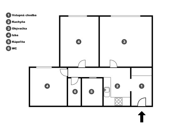 NA PREDAJ praktický 3-izbový byt po kompletnej rekonštrukcii, 55,59 m², ul. Furdekova – Petržalka